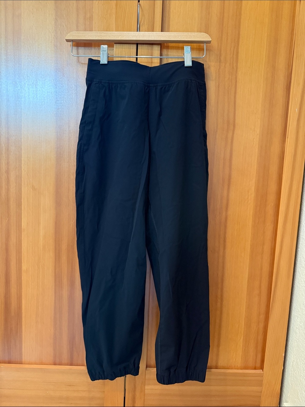 lululemon athletica Black Elastic-Cuff Track Joggers